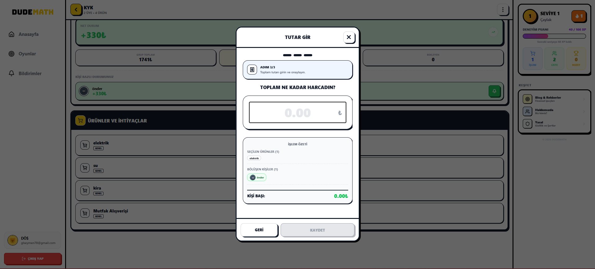 Sadece Belli Kişileri Kapsayan Masraf Seçimi